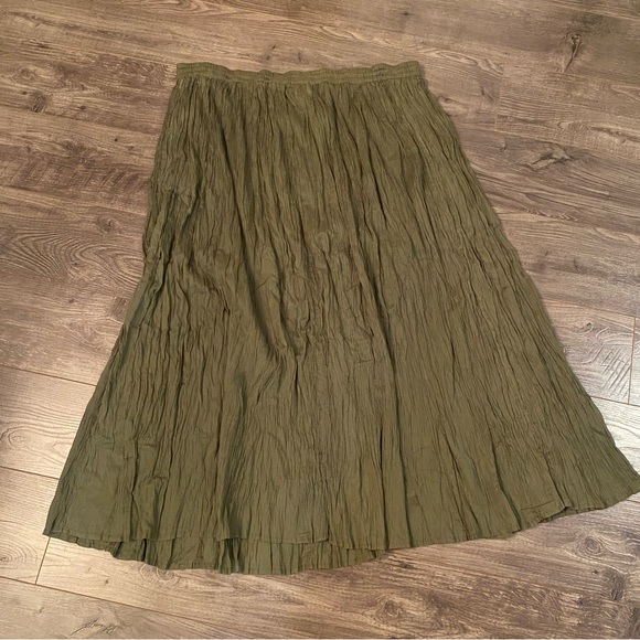 Vintage Cotton Ginny Plus Maxi Skirt textured crinkle 100% Cotton jingle draws - Picture 5 of 13